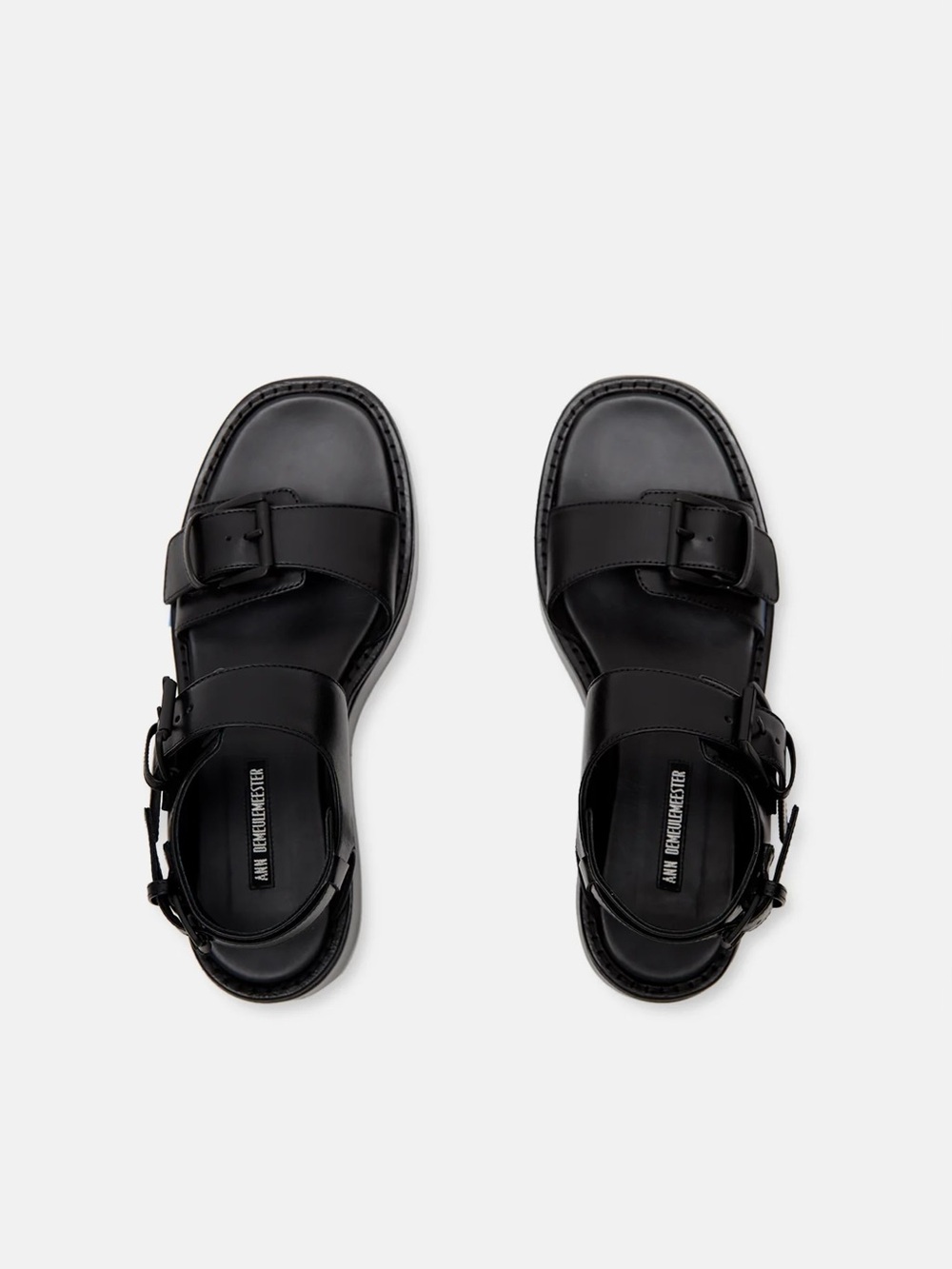 Ann Demeulemeester Black Leather Platform Strap Sandals Size EU 40 US 10 $850 - Picture 2 of 13